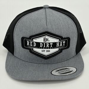 Red Dirt Hat Co Black Heather Gray  Roughstock Adjustable 5 Panel Snapback Hat